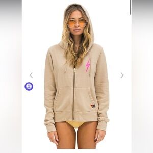 NWT Aviator Nation zip up hoodie size L